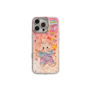 Sopi Acrylic Material Blue Light Overalls Elephant Phone Cases Compatible With IPhone 16/15 Pro Max/Apple 13/14 Pro/Max