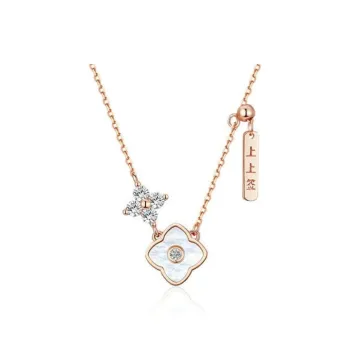 CLARKIA FLOWER S925 Silver Necklaces Women's