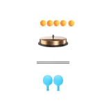 [Stainless Steel Basic-Gold]2 Cues 5 Balls+Plastic Cue, Adjustable Height