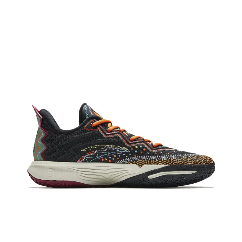 Anta KAI 2 Cushioning, Abrasion Resistant, And Resilient Properties Low Top Basketball Shoes Men's Black Green Orange-1