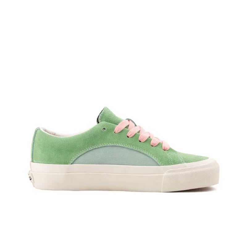 WANSWER Slip Resistant And Abrasion Resistant Support Low Top Skateboard Shoes Unisex Green Pink Color-1
