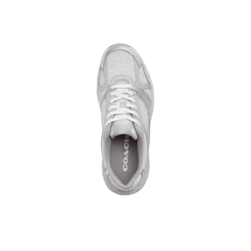 COACH Low Top Casual Shoes Women's Silver-3