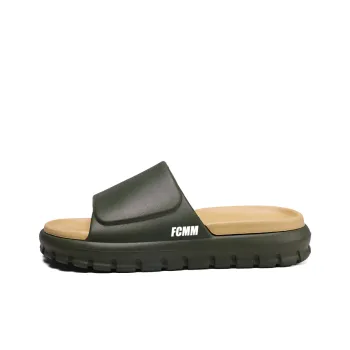 FCMM Slide Slippers Unisex Khaki Brown/Black White/Pure Black/Army Green Apricot