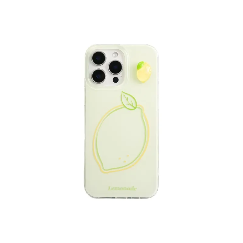 Sopi Acrylic Material Line Apple Peach Lemon Phone Cases Compatible With IPhone 16/15 Pro Max/Apple 13/14 Pro/Max-8
