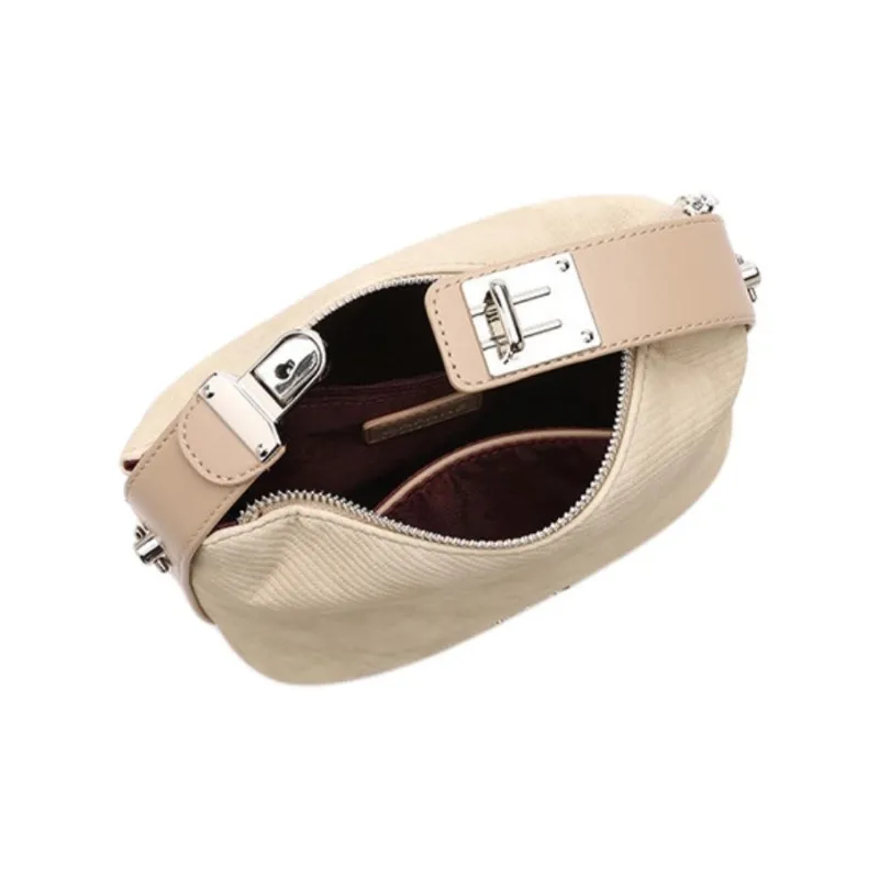 DAPHNE PU, Textile Mixture Shoulder Bag Women's Apricot-1