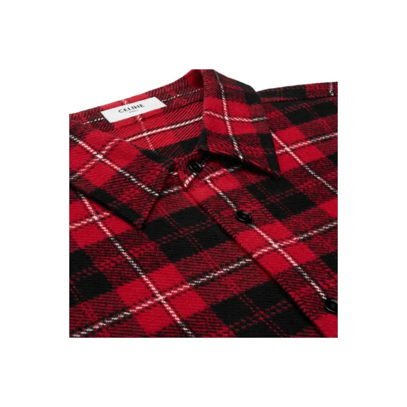 CELINE Shirts Unisex Red/Black-2