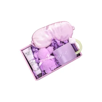 SANSHU Purple Suede Ribbon Gift Box Set