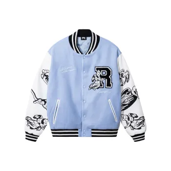 Revenge x KOSUKE KAWAMURA Baseball Jacket Unisex Sky Blue