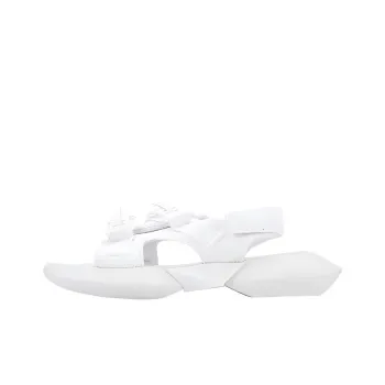 NORVINCY Western Beach Sandals Solid Color Casual Slippers Unisex White