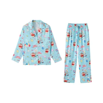 QINZUIMAO x Crayon Shinchan Pajama Set Women's Gift Box Set Clear Blue
