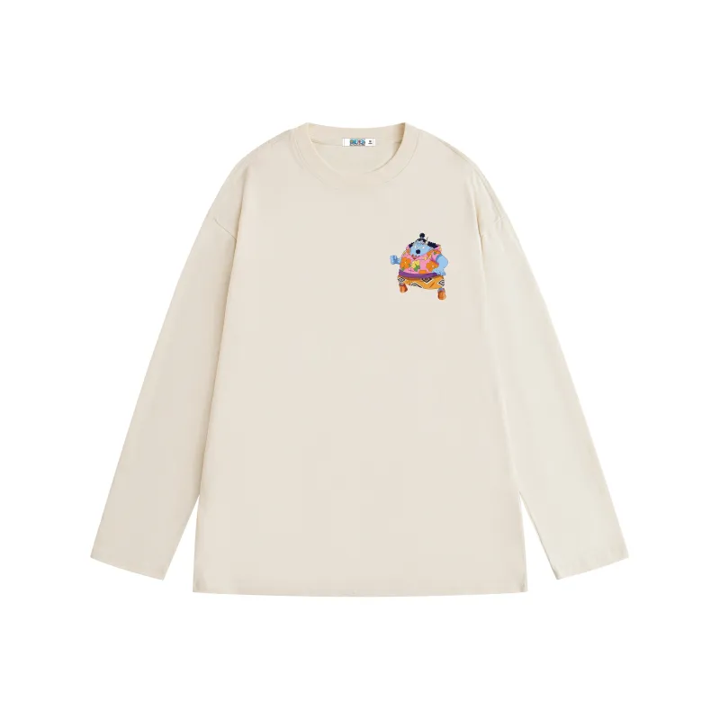 ONE PIECE Students' Casual Long Sleeved T Shirt Men's Solid Color Basic-12