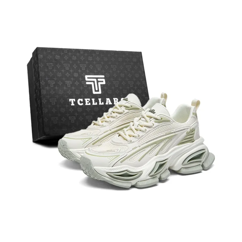 TCELLARS Cushioning, Abrasion Resistant, Breathable, Lightweight, Height Increasing Low Top Chunky Sneakers Men's-8