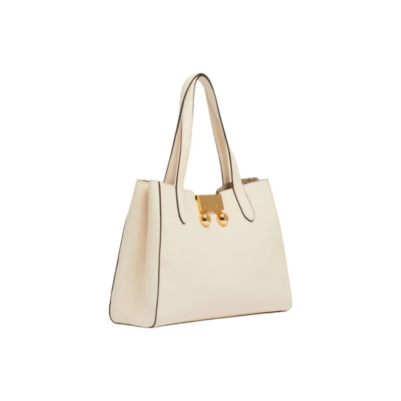 MARNI Trunkaroo Calfskin Tote Bag, Shopping Bag, Handbag Women's Cream-1