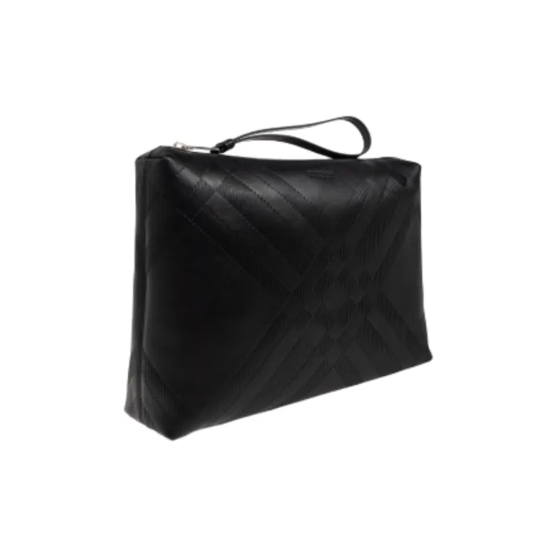 Burberry Leather Clutch Men's Black-1