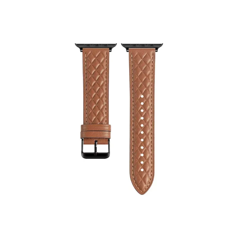 DUALMM Watch Band Apple Compatibility 38/40/41/42/44/45/49MM Artificial Leather Material-1