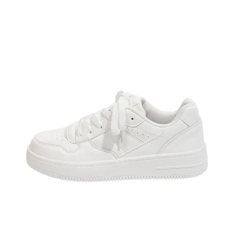 PARK DANCE Low Top Skateboard Shoes Women's White Box-4