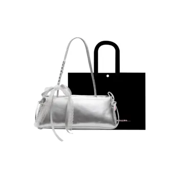 HACIN PU Shoulder Bag Regular Women's White/Silver/Black/Blue/Pink