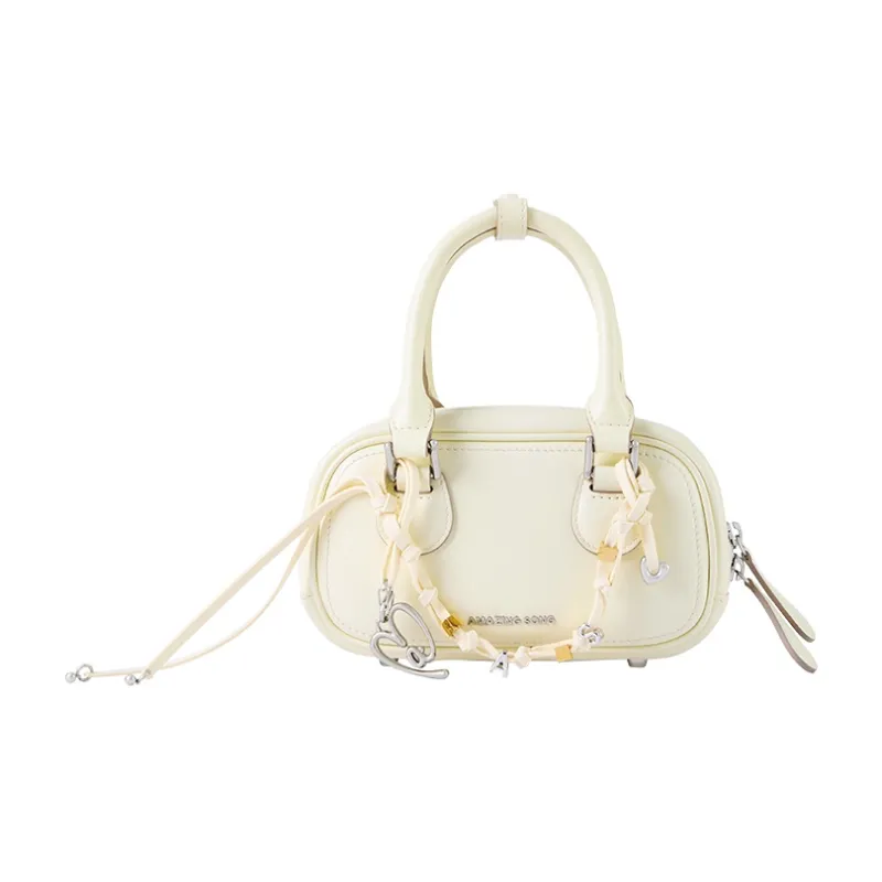 AMAZING SONG Cow Leather Commute Date Campus Shoulder Bag, Crossbody Bag, Handbag Women's Multicolor-2