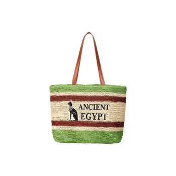 The British Museum Art Paper Synthetic Leather Shoulder Bag Women's Green