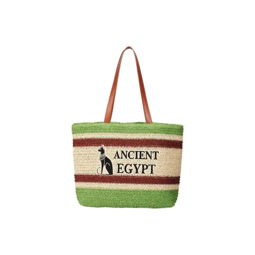 The British Museum Art Paper Synthetic Leather Shoulder Bag Women's Green