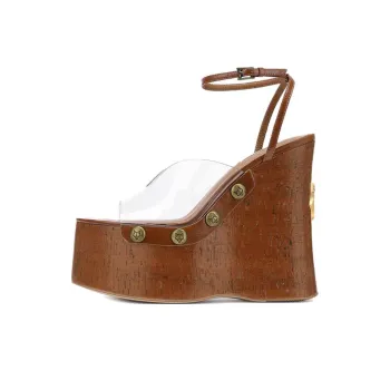 Naked Wolfe Tiger Lilly Strap Sandals 14cm Women's Brown
