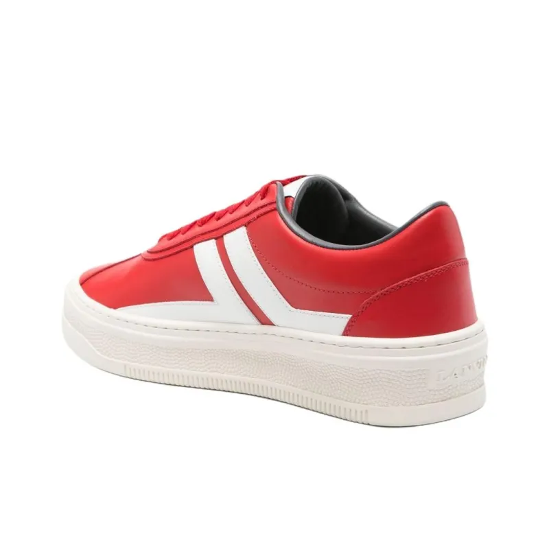 Lanvin Low Top Skateboard Shoes Men's Red-2