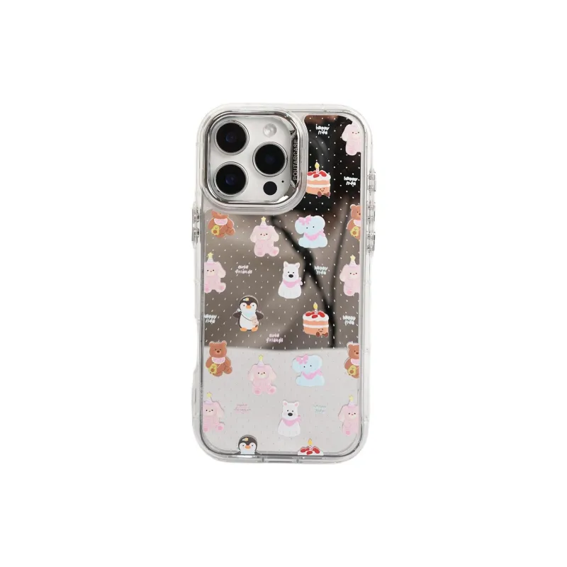 Sopi Acrylic Material Mirror Finish Jellycat Phone Cases Compatible With IPhone 16/15 Pro Max/Apple 13/14 Pro/Max-3