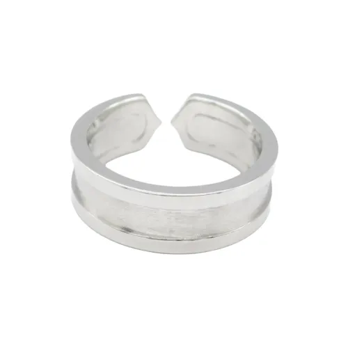 Cartier 2010s 18K White Gold C2 Ring