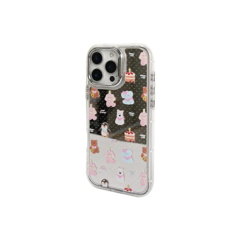 Sopi Acrylic Material Mirror Finish Jellycat Phone Cases Compatible With IPhone 16/15 Pro Max/Apple 13/14 Pro/Max-5