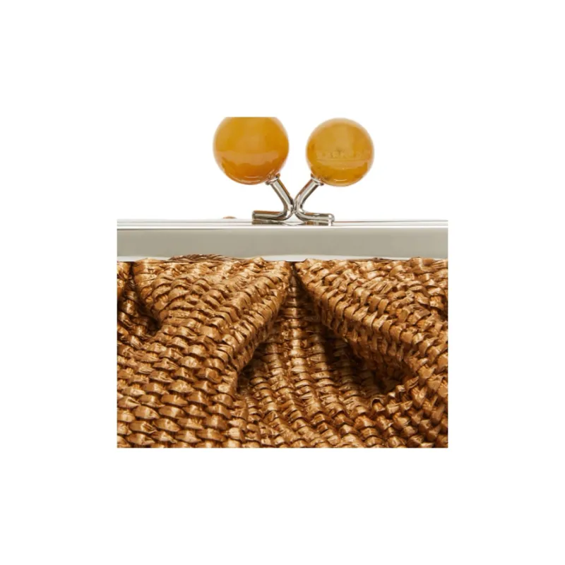 WEEKEND MaxMara Pasticcino Cotton One Shoulder Clutch Trumpets Women's Tobacco-5
