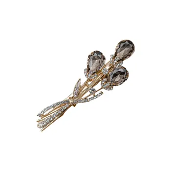 JIANYINGSHU Alloy+Faux Diamond Hair Clips Women's