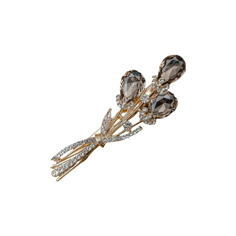 JIANYINGSHU Alloy+Faux Diamond Hair Clips Women's-0