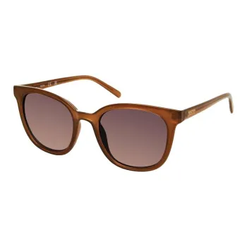 KENNETH COLE Injection Molded Oval Sunglasses Women's Brown