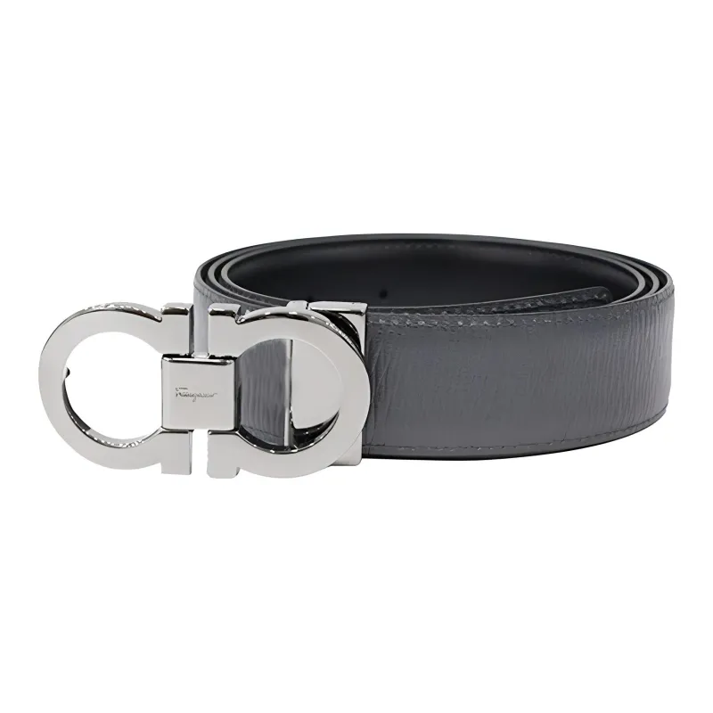 FERRAGAMO Cow Leather Belts Men's Width 3.5cm-1