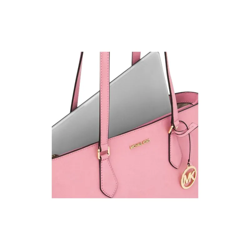 MICHAEL KORS Sheila Coated Canvas Tote Bag, Shopping Bag, Handbag, Shoulder Bag Large Size Women's Carnation Pink-3