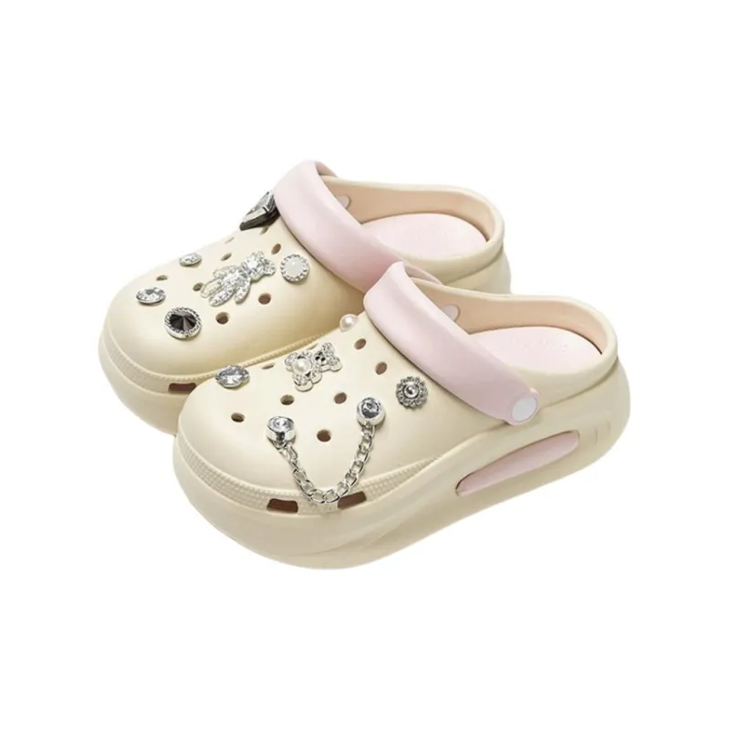 ECAC Squashy And Bouncy Feeling Clogs, Summer Height Increasing, Slip Resistant EVA Platform Slippers-23