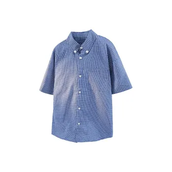 TESTUNG Shirt Unisex Blue Plaid Element