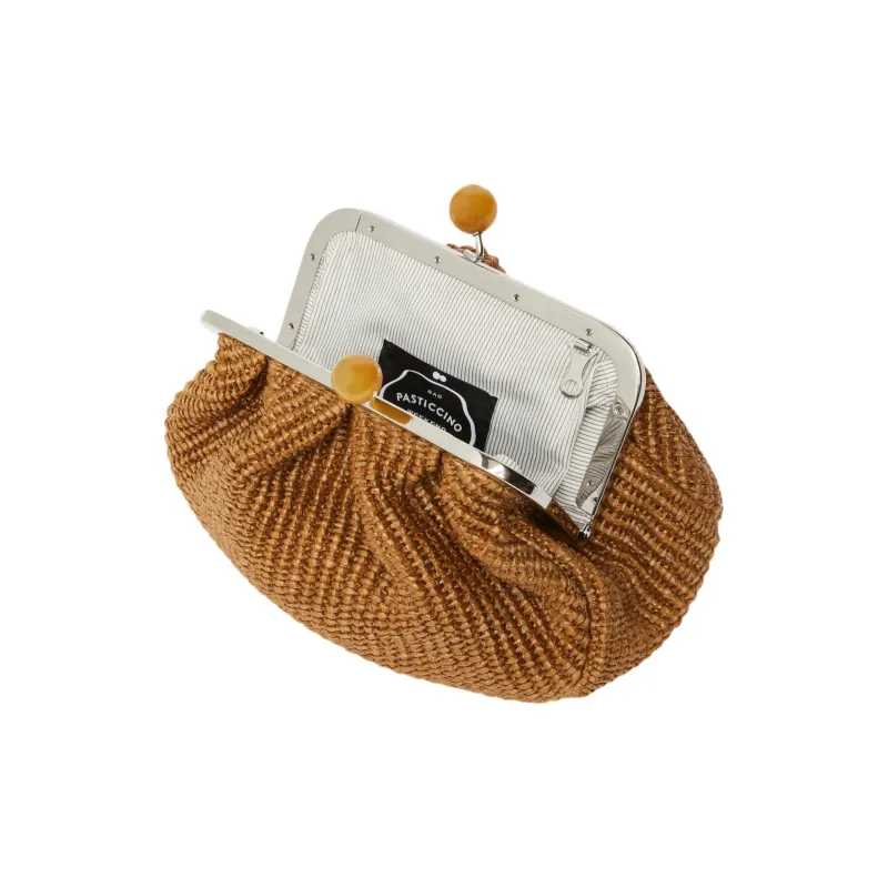 WEEKEND MaxMara Pasticcino Cotton One Shoulder Clutch Trumpets Women's Tobacco-3