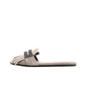 Brunello Cucinelli Monili Chain detail Slides Women's