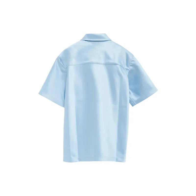 CASABLANCA Satin Zip up Shirt-1