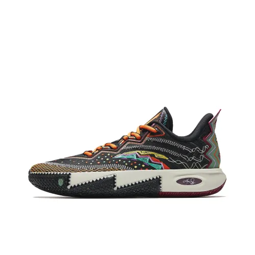Anta KAI 2 Cushioning, Abrasion Resistant, And Resilient Properties Low Top Basketball Shoes Men
s Black Green Orange