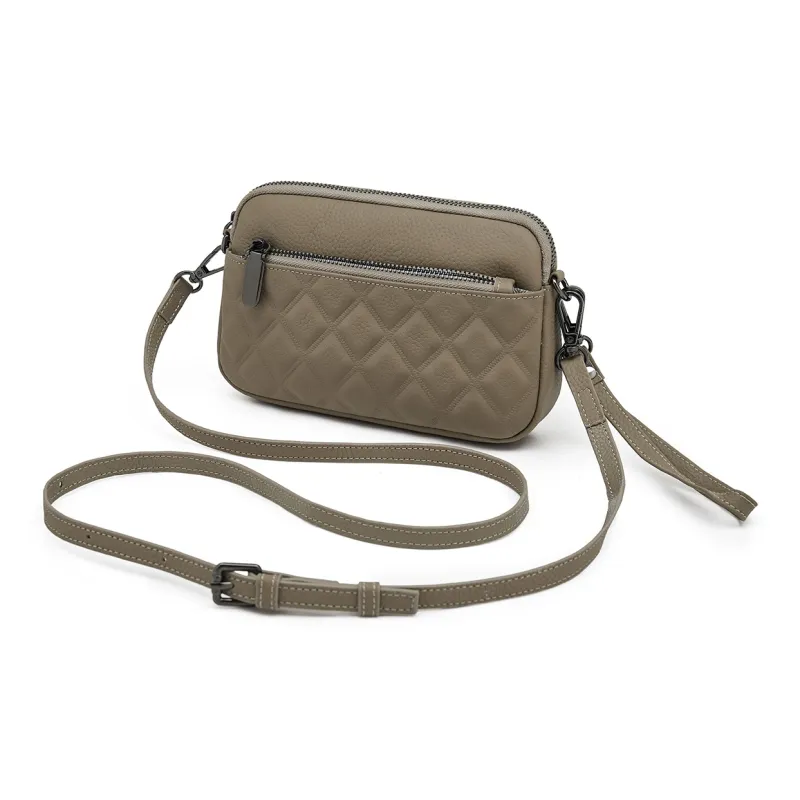 Old Man's Head Top Grain Cow Leather Shoulder Bag, Crossbody Bag Regular Women's Black/White/Khaki-13