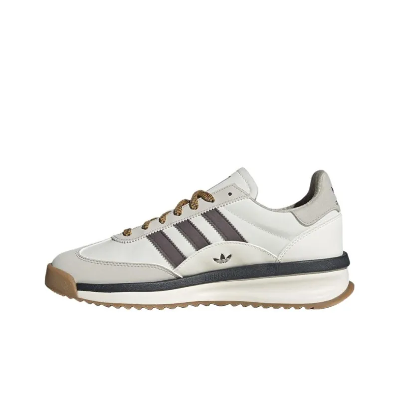 Adidas Originals SL 72 Anti Slip Wear Resistant Low Top Casual Shoes Unisex Beige Umber-1