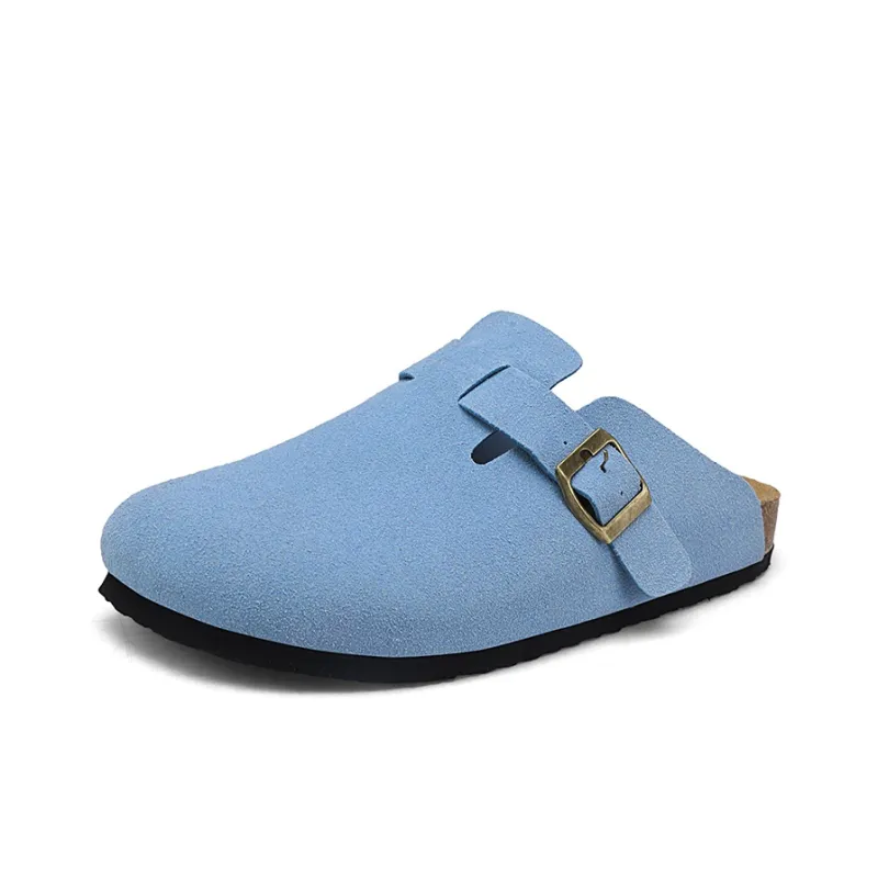 Magelly Cork Sole Slip Resistant Abrasion Resistant Quiet Wrap toe Slippers Unisex-17