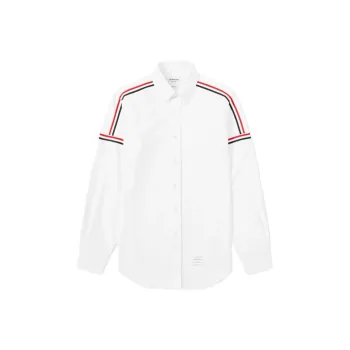 THOM BROWNE Rwb Stripe Button Up Oxford Shirt