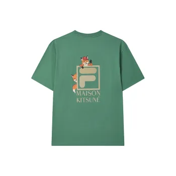 FILA x Maison Kitsune Little Fox T Shirt Men's Morocco Green