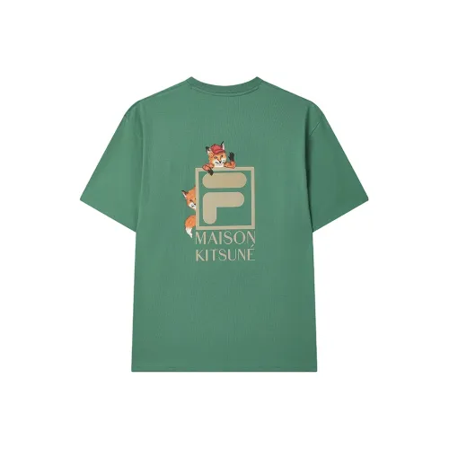 FILA x Maison Kitsune Little Fox T Shirt Men's Morocco Green