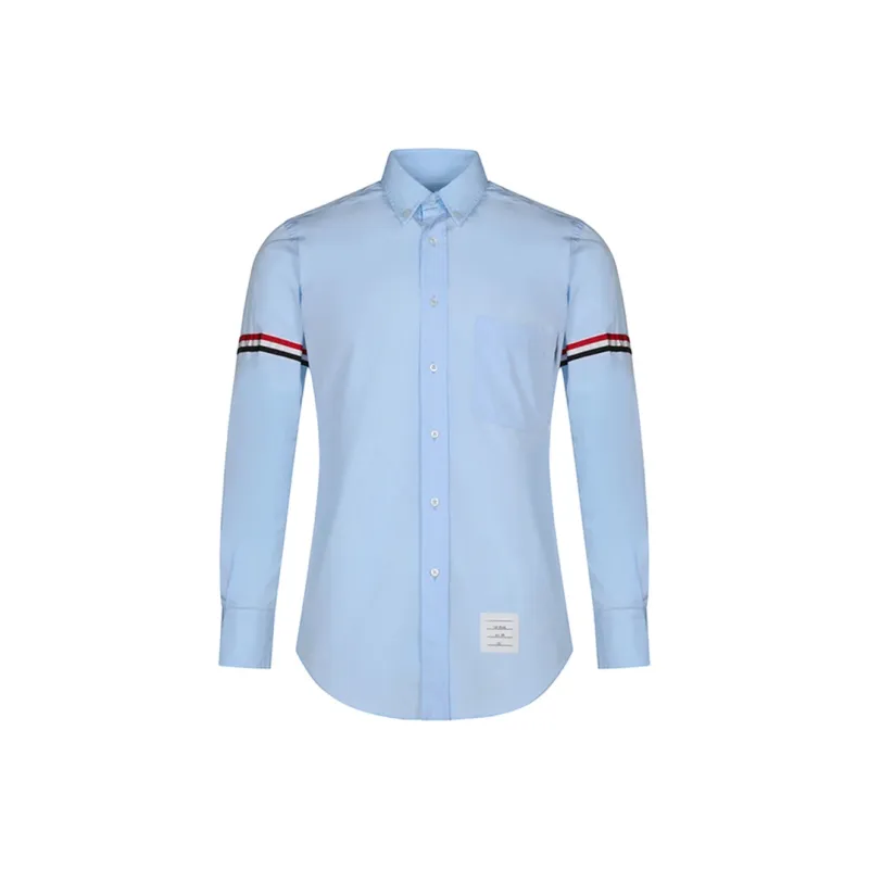 THOM BROWNE Rwb Striped Long Sleeved Shirt-0
