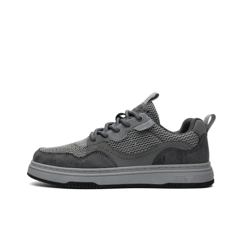JEEP SPIRIT Slip Resistant Quick Dry Abrasion Resistant Lightweight Low Top Skateboard Shoes Men's Climbing Gray