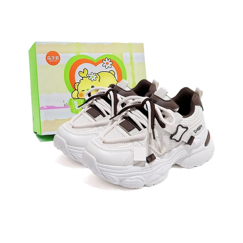 Budding Bear Anti-Slip Wear-Resistant Breathable Lightweight Height Increasing Low-Top Chunky Sneakers Women's Box-6